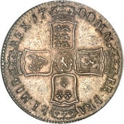 1 Crown - William III 3rd bust; 3rd harp, United Kingdom, 1700 reverse image