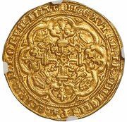 1 Noble - Edward III Pre-treaty period; series C, United Kingdom, 1351-1352 reverse image