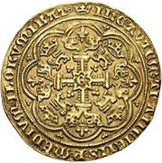 1 Noble - Edward III Pre-Treaty period; series F, United Kingdom, 1356 reverse image