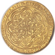 1 Noble - Edward III Pre-Treaty period; series G, United Kingdom, 1356-1361 reverse image