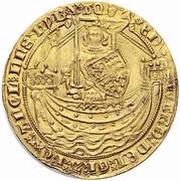 1 Noble - Edward III Transitional treaty period obverse image