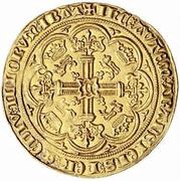 1 Noble - Edward III Transitional treaty period, United Kingdom, 1361 reverse image