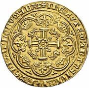 1 Noble - Edward III Post-Treaty period; London mint, United Kingdom, 1369-1377 reverse image