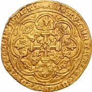 1 Noble - Edward III Post-Treaty period; Calais mint, United Kingdom, 1369-1377 reverse image