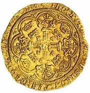 1 Noble - Henry IV Heavy coinage; London mint, United Kingdom, 1399-1412 reverse image