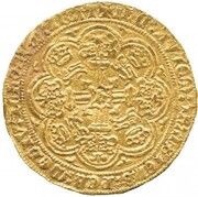1 Noble - Henry IV Heavy coinage; Calais mint, United Kingdom, 1399-1412 reverse image