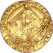 1 Angel - Edward IV 2nd reign, United Kingdom, 1471-1483 reverse image