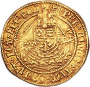 1 Angel - Henry VIII 1st coinage, United Kingdom, 1509-1526 reverse image