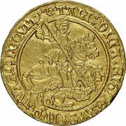 1 George Noble - Henry VIII 2nd coinage, United Kingdom, 1526-1529 reverse image