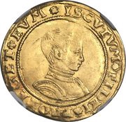 ½ Sovereign - Edward VI 2nd period; uncrowned bust obverse image