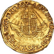 1 Angel - Philip and Mary, United Kingdom, 1554-1558 reverse image