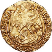 1 Angel - Elizabeth I 5th issue obverse image