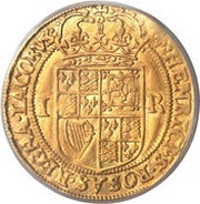 Double Crown - James I 2nd coinage; 3rd bust, United Kingdom, 1604-1606 reverse image