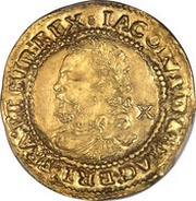 ½ Laurel - James I 3rd coinage; 4th bust obverse image