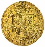 Double Crown / ½ Unite - Charles I Tower mint; Pattern, United Kingdom, 1634 reverse image