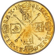 ½ Guinea - James II, United Kingdom, 1686-1688 reverse image
