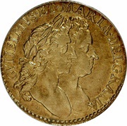 ½ Guinea - William and Mary 1st busts obverse image