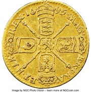 ½ Guinea - William III early harp, United Kingdom, 1695 reverse image