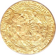 1 Ryal - Edward IV 'Flemish Ryal', United Kingdom, 1466-1469 reverse image