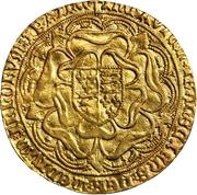 1 Sovereign - Henry VII Group II; cross fitchee, United Kingdom, 1492 reverse image