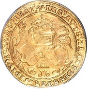 1 Sovereign - Edward VI 2nd period, United Kingdom, 1549-1550 reverse image