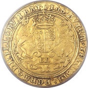 1 Sovereign - Edward VI 3rd period, United Kingdom, 1551-1553 reverse image
