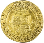 1 Unite - James I 2nd coinage; 2nd bust, United Kingdom, 1604-1619 reverse image