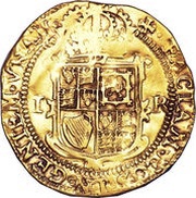 1 Unite - James I 2nd coinage; 5th bust, United Kingdom, 1604-1619 reverse image