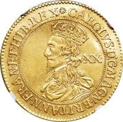 1 Unite - Charles I Briot's milled issue obverse image