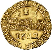1 Unite - Charles I Oxford mint, United Kingdom, 1642 reverse image