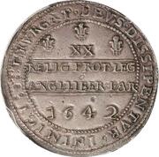 1 Pound - Charles I Declaration Pound; Oxford mint, United Kingdom, 1642 reverse image