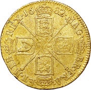 1 Guinea - Charles II 4th bust, United Kingdom, 1674-1684 reverse image