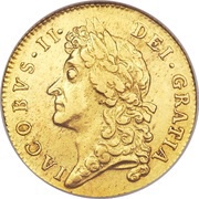 1 Guinea - James II 2nd bust obverse image