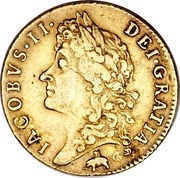 1 Guinea - James II 2nd bust obverse image