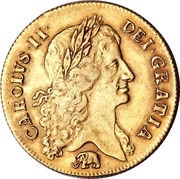 2 Guineas - Charles II 1st bust obverse image
