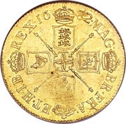 2 Guineas - Charles II 2nd bust, United Kingdom, 1675-1684 reverse image