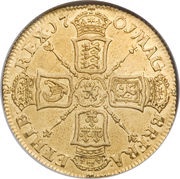 2 Guineas - William III, United Kingdom, 1701 reverse image