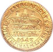 Triple Unite - Charles I Oxford mint; without scarf, United Kingdom, 1643 reverse image