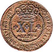 40 Réis - Maria I and Pedro III Low, Medium and High Crowns; Lisbon Mint obverse image