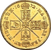 5 Guineas - Charles II 1st bust, United Kingdom, 1668-1678 reverse image