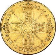 5 Guineas - James II 1st bust, United Kingdom, 1686-1688 reverse image