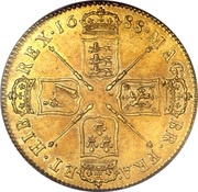 5 Guineas - James II 2nd bust, United Kingdom, 1687-1688 reverse image