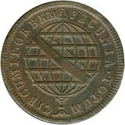 40 Réis - Maria I Large Type; Low and High Crowns; Lisbon Mint, Brazil, 1786-1796 reverse image