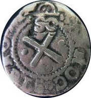 50 Réis - João IV Countermarked 2 Vinténs reverse image