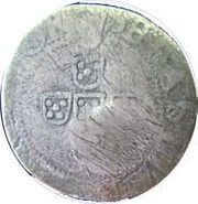 60 Reis - João IV Countermarked ½ Tostão obverse image