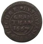 Halfpenny - Lincolnshire Grantham / Town, United Kingdom, 1667 reverse image