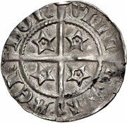 1 Penny - David II 2nd Coinage, Class B, United Kingdom, 1357-1367 reverse image