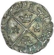 1 Penny - Mary I 1st Period, Type I, United Kingdom, 1547 reverse image