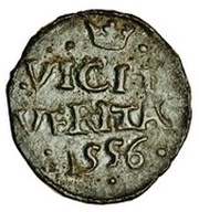 1 Penny - Mary I 1st Period, United Kingdom, 1556 reverse image
