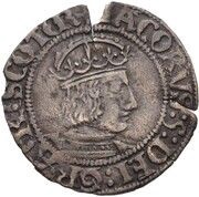 ⅓ Groat - James V 2nd Coinage, Type IV obverse image